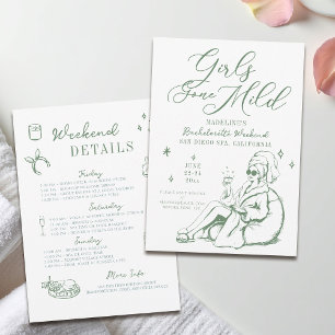 Invitation Bachelorette Les Filles Sont Passées Léger Script