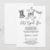 Invitation Bachelorette Lingerie Fête des mariées (Devant / Derrière)