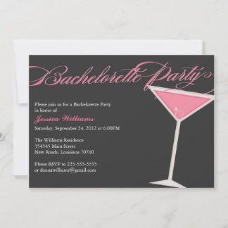 Invitation Bachelorette Martini