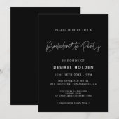 Invitation Bachelorette minimaliste moderne (Devant / Derrière)