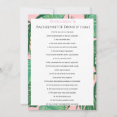 Invitation Bachelorette moderne Boire Partie de jeu (Devant)