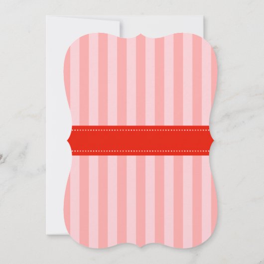 Invitation Bachelorette moderne Red Stripes (Dos)