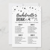 Invitation Bachelorette modifiable BOIRE SI Hen Party Game Ca (Devant)