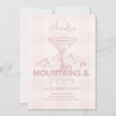 Invitation Bachelorette Montagne et Martinis (Devant)
