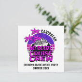 Invitation Bachelorette NO BOOZE CROISIÈRE Destination (Debout devant)