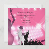 Invitation Bachelorette Noir Rose Blanc Champagne (Dos)