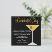 Invitation Bachelorette noire et orange (Debout devant)