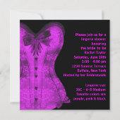 Invitation Bachelorette noire et violette Fête des mariées (Dos)