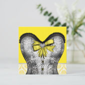 Invitation Bachelorette Noire Jaune (Debout devant)