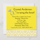 Invitation Bachelorette Noire Jaune (Dos)