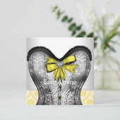 Invitation Bachelorette Noire Jaune (Debout devant)