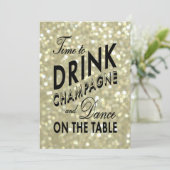 Invitation Bachelorette or glamour (Debout devant)