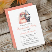 Invitation Bachelorette Orange Gnome