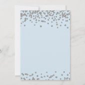 Invitation Bachelorette Parties scintillant Argent Confetti I (Dos)