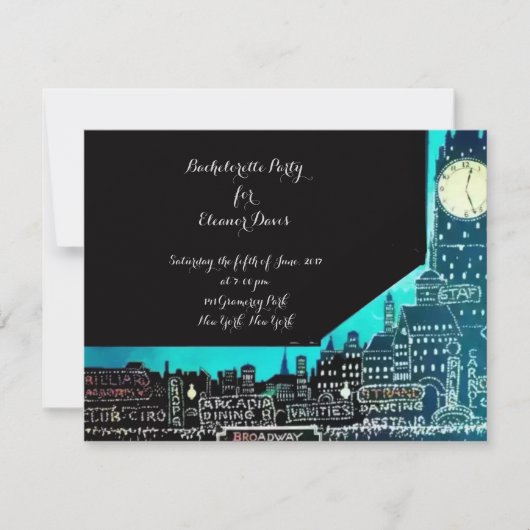 Invitation Bachelorette Party 1927 à New York (Devant)