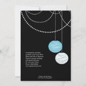 Invitation Bachelorette Party Aqua Blue Paper Lanterns Invita (Dos)