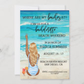 Invitation Bachelorette Party Beach Vacances Paysage marin (Devant)