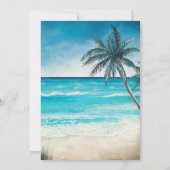 Invitation Bachelorette Party Beach Vacances Paysage marin (Dos)