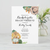 Invitation Bachelorette Party Beach Week-end 4 Jour Itinérair (Debout devant)