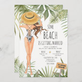 Invitation Bachelorette Party Beach Week-end Itinéraire (Devant / Derrière)