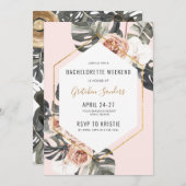 Invitation Bachelorette Party Beach Week-end Itinéraire Invit (Devant / Derrière)