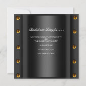 Invitation Bachelorette Party Black Leopard Gold Studs (Dos)