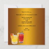 Invitation Bachelorette Party Cocktails Boissons (Dos)