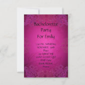 Invitation Bachelorette Party Corset Chaussures roses masque (Dos)