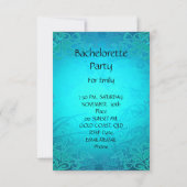 Invitation Bachelorette Party Corset Turquoise Rose Chaussure (Dos)