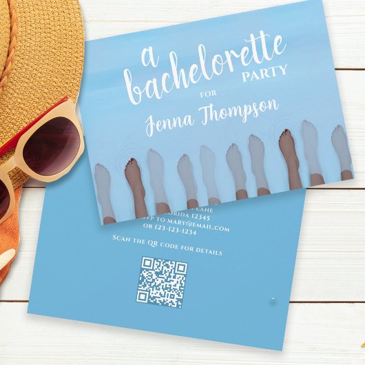 Invitation Bachelorette Party Cute Spa week-end