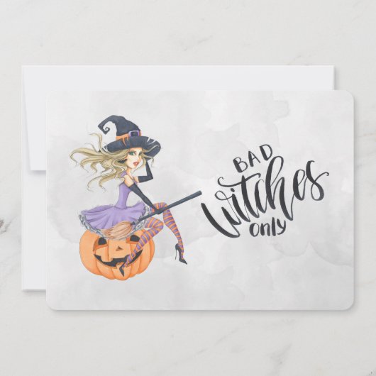 Invitation Bachelorette Party de Halloween Bad Witches (Dos)