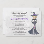 Invitation Bachelorette Party de Halloween Bad Witches (Devant)