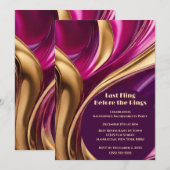 Invitation Bachelorette Party-Dernier Fling avant les anneaux (Devant / Derrière)