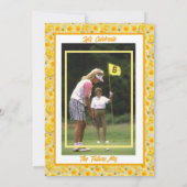 Invitation Bachelorette Party Fête des mariées Golf Jaune Bla (Dos)