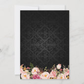 Invitation Bachelorette Party Gold Lips Damask Blush Floral (Dos)