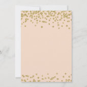Invitation Bachelorette Party Gold Parties scintillant Confet (Dos)