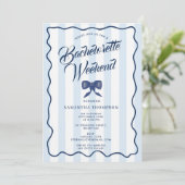 Invitation Bachelorette Party Itinerary Bach Weekend Bow (Debout devant)