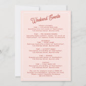 Invitation Bachelorette Party Itinerary Bach Weekend Retro (Dos)