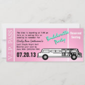 Invitation Bachelorette Party Limo Pass (Devant)