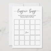 Invitation Bachelorette Party Lingerie Bingo Card Jeu nuptial (Devant)