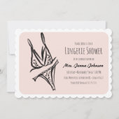 Invitation Bachelorette Party Lingerie Fête des mariées rose (Devant)