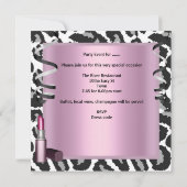 Invitation Bachelorette Party Lipstick Chaussures léopard ros (Dos)
