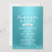 Invitation Bachelorette Party Moderne Parties scintillant Tur (Devant)