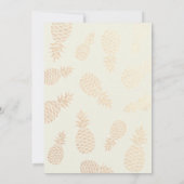 Invitation Bachelorette Party Noir et Or Ananas Couple (Dos)