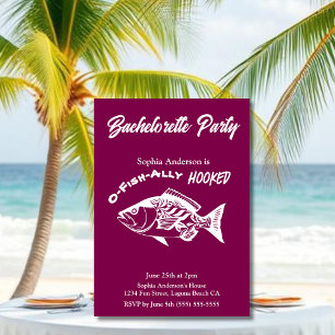 Invitation Bachelorette Party "O-fish-ally Hooked"