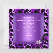Invitation Bachelorette Party Purple Leopard Black Chaussures (Dos)