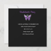 Invitation Bachelorette Party Purple Lilac Corset Papillon (Dos)
