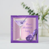 Invitation Bachelorette Party Purple Rose Chaussures 2 (Debout devant)