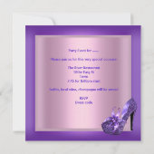 Invitation Bachelorette Party Purple Rose Chaussures 2 (Dos)