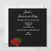 Invitation Bachelorette Party Red Black Leopard Chaussure (Dos)